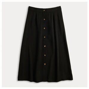 LC Lauren Conrad Black Button-Front Skirt